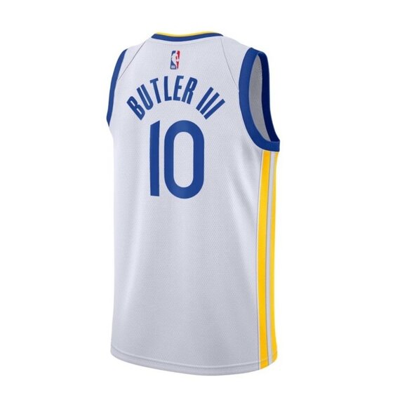 Unisex Golden State Warriors Jimmy Butler Nike White Swingman Jersey Sz Large 48 - Picture 3 of 8